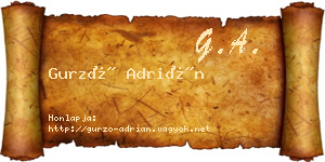 Gurzó Adrián névjegykártya