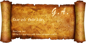 Gurzó Adrián névjegykártya